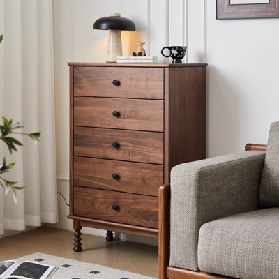 Brown Solid Wood Accent Cabinet