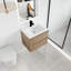 Meuble-lavabo mural simple 24 po Carlysha, meuble-lavabo flottant à 2 tiroirs, comptoir en céramique blanc-1268480413