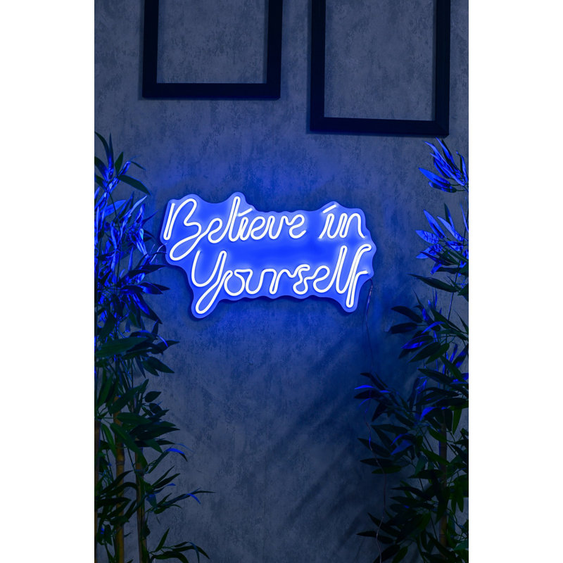 Flexible LED Neon Light Strip, Waterproof (IP67), Blue Color, 10.8 x 18.5 inches | PVC Foam Template, 12V 4A Adaptor, 36W Socket | Perfect for Home Decor, Parties, & Creative Lighting Solutions