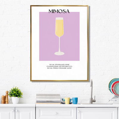 Champagne Mimosa, impression d'art mural
