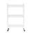 3-Shelf Rolling Bathroom Organization Cart with 2 Hooks