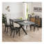 Table de salle à manger rectangulaire rétro extensible, chaise de salle à manger en métal simple et élégante, ensemble de table à manger et de chaises-640954143-640954140