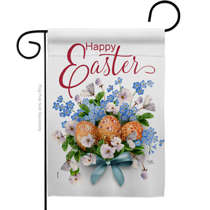 Drapeau de jardin à 2 côtés en polyester 19 x 13 po