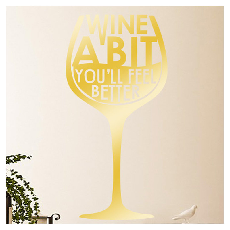 Food & Beverage Wall Decal, Shiny Gold, Large