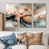 Toile naturelle avec cadre flottant