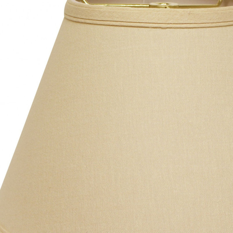 Empire Hardback Slanted Linen Lampshade WF, Beige, 8" H x 12" W x 12" D