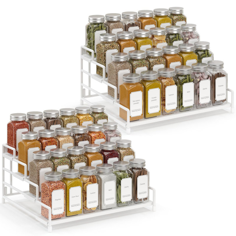 Freestanding Spice Rack with Adjustable Racks