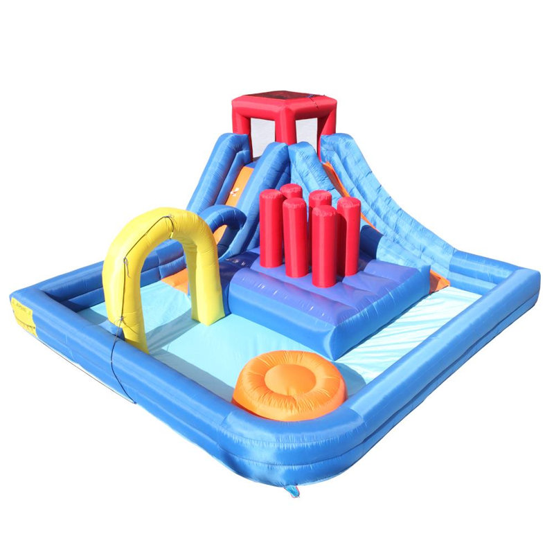 Jeu gonflable 155,9 pi x 80,71 pi avec glissade d'eau