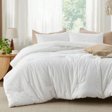 Bedsure Cotton Fabric With Microfiber Inner Fill Comforter Set