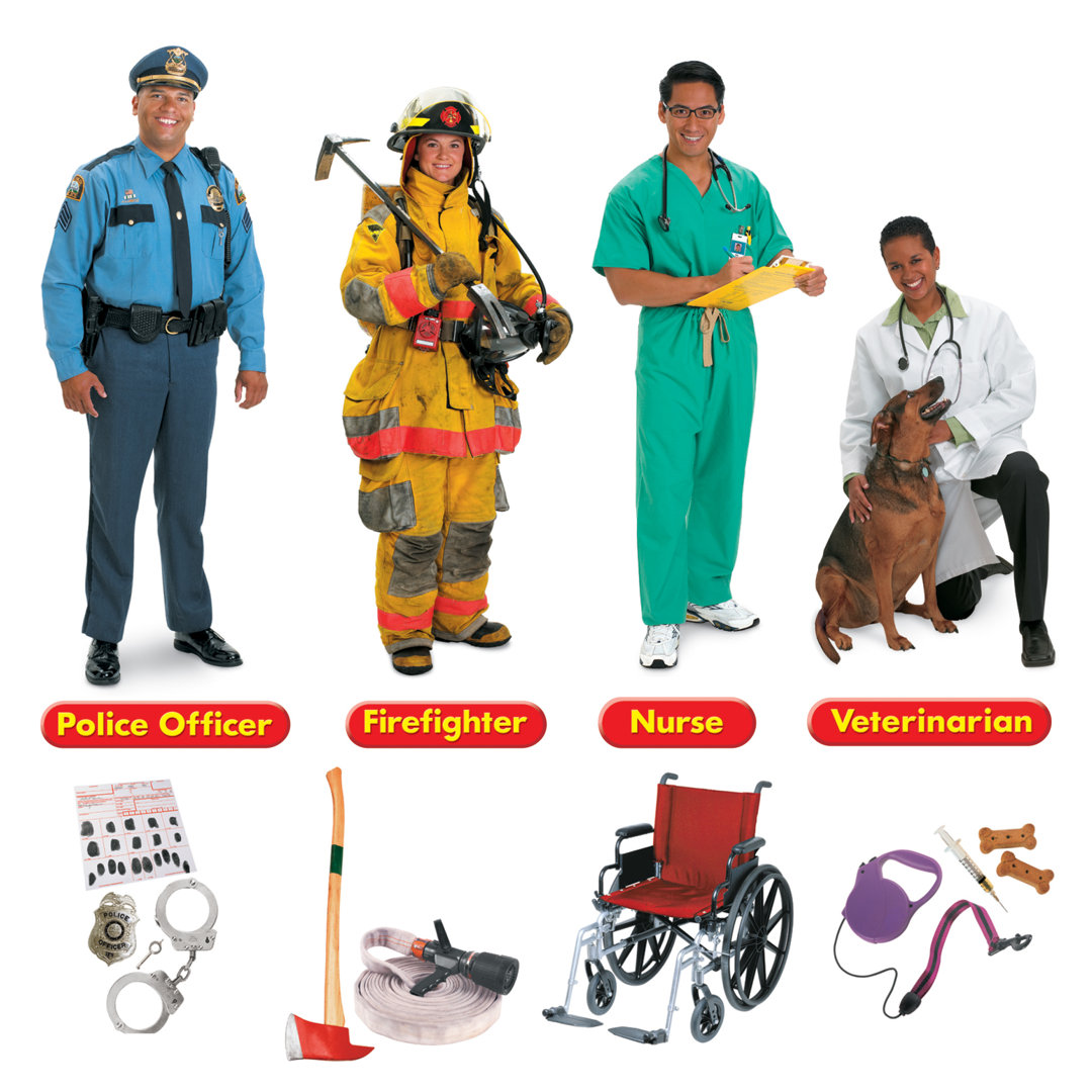 45 Piece Community Helpers Bulletin Board Cut Outs Set TREND enterprises, Inc.