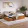 Solid Wood Platform Storage Bed