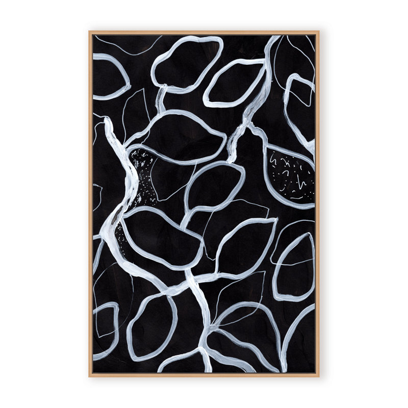 Abstract Tangled by  - Picture Frame Graphic Art on Paper, 48" H x 32" W x 1.125" D, Framed Print, Brown
