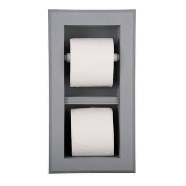 Timber Tree Cabinets HANSFORD-19-WHITE Hansford Recessed Toilet Paper Holder Finish: White