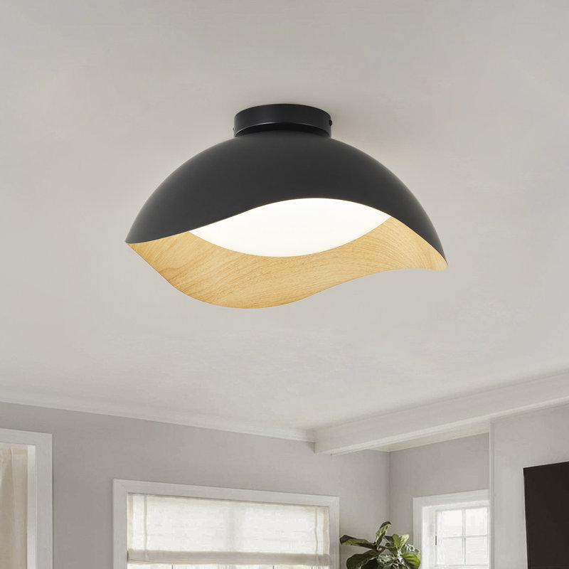 Plafonnier encastré moderne noir mat 2700K-6000K à intensité variable 24W, certifié ETL