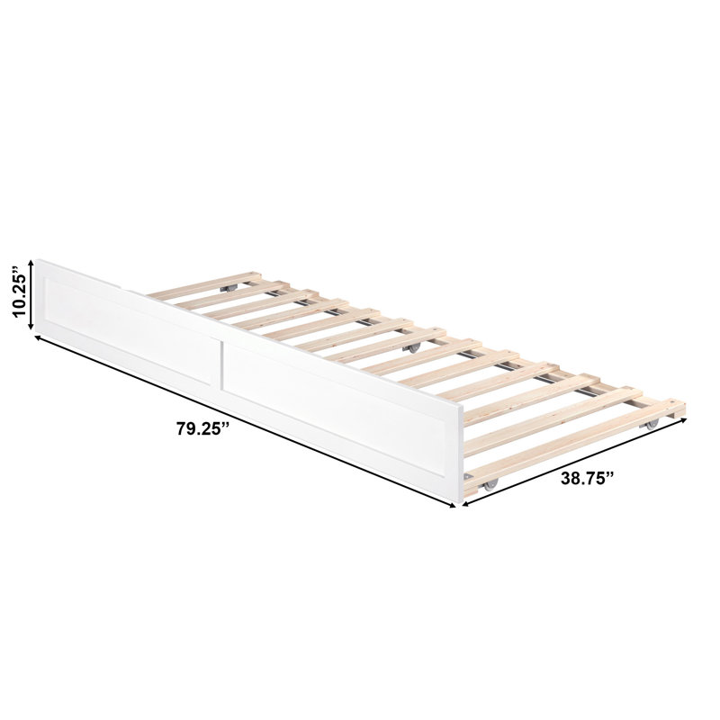 Lit gigogne, Lit jumeau extra long, Blanc