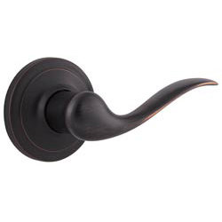 Tustin Door Lever with Round Rosette Kwikset 