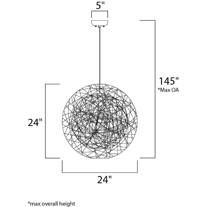 Natural Hemp String Globe Pendant Light