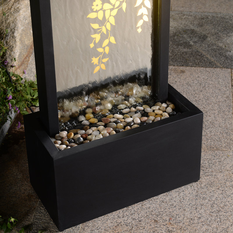Fontaine de sol d'extérieur résistante aux intempéries avec lumière