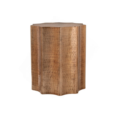 Accent Table, Drum, Side, End, Nightstand, Lamp, Living Room, Bedroom, Copper Metal, Contemporary, Modern