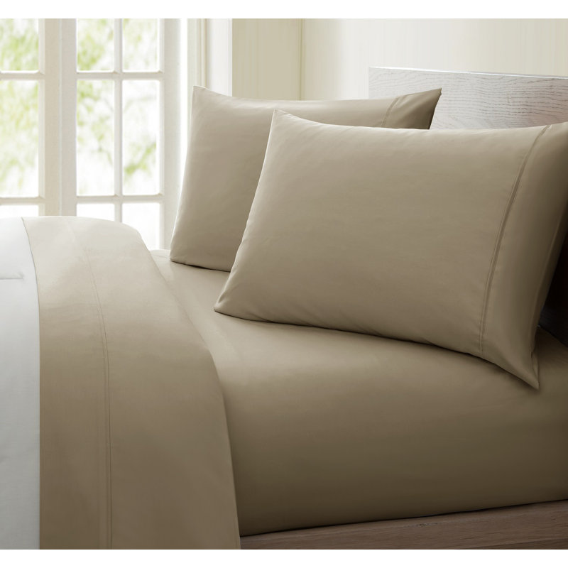 United Collection 1200 Thread Count 100% Cotton Luxurious Super Soft Solid Sheet Set, Black, Twin XL
