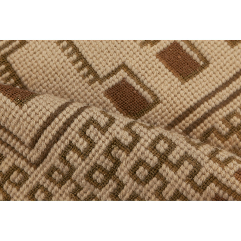 Modern One-of-a-Kind Rectangle 5'8" X 8' Hand Knotted Area Rug