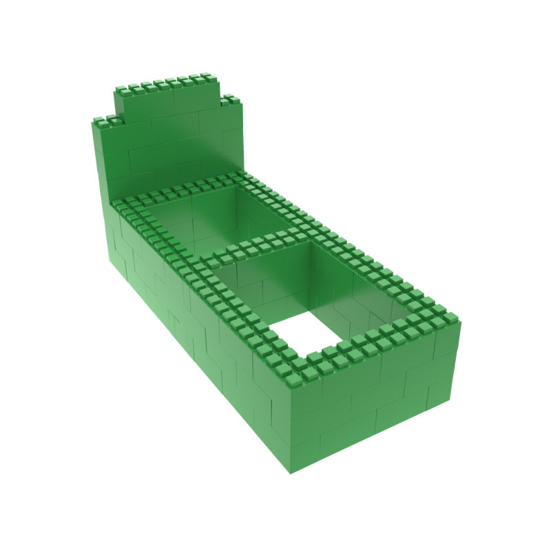 Ensemble de lit EverBlock, Simple, Vert