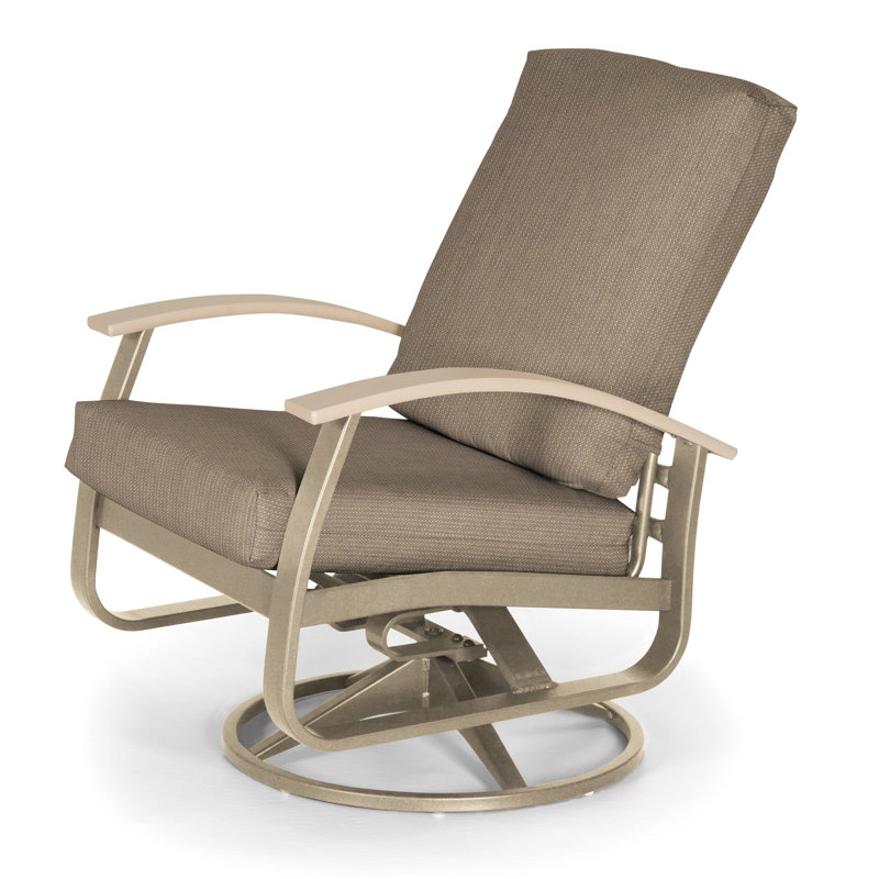 Belle Isle Outdoor Swivel Lounge Chair, Canvas Granite Sunbrella® Canvas, Gloss White, White P50