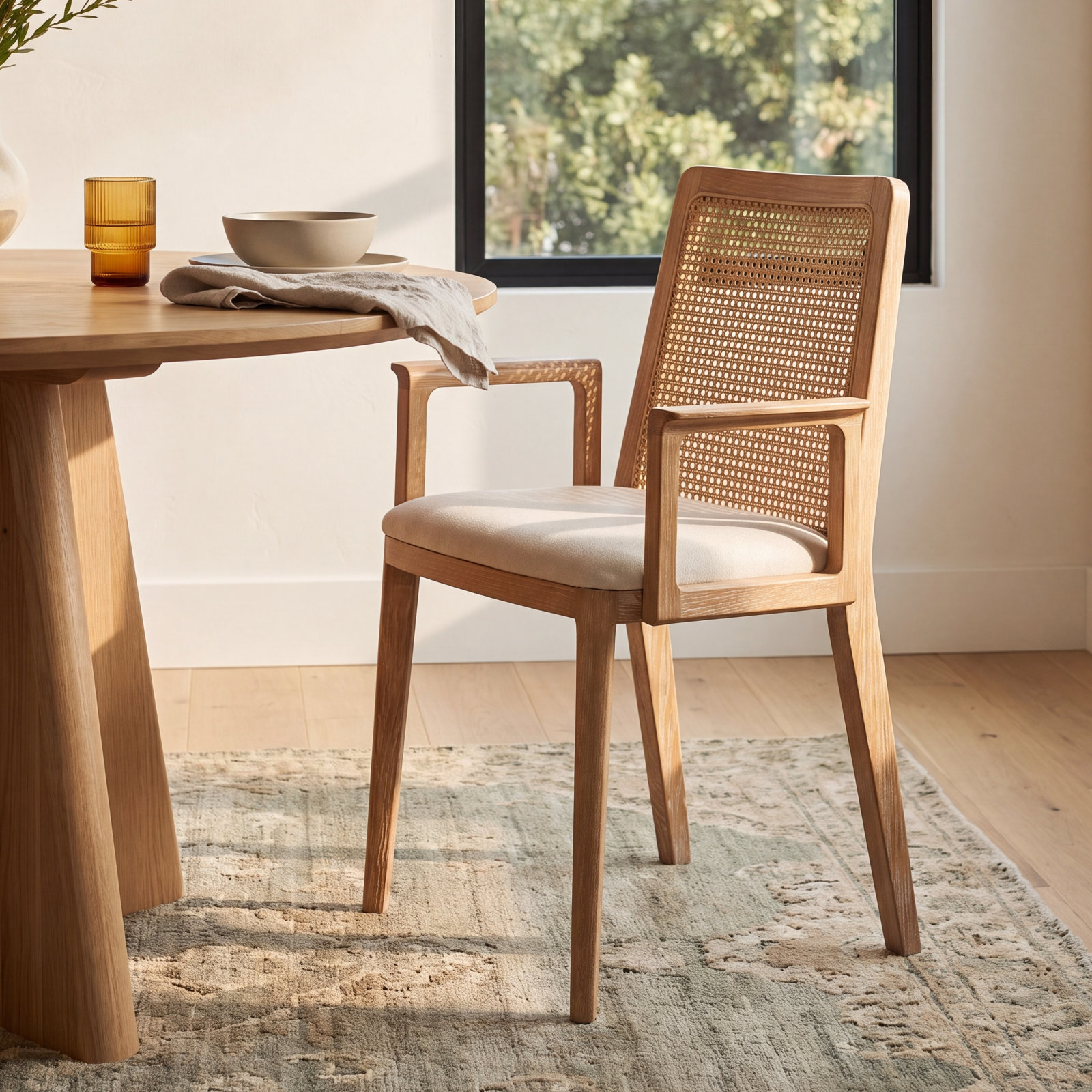 Pennington Dining Armchair, Light Brown