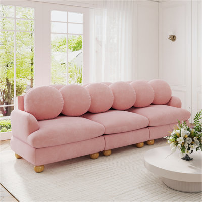 Upholstered 95.3 " Chenille Sofa