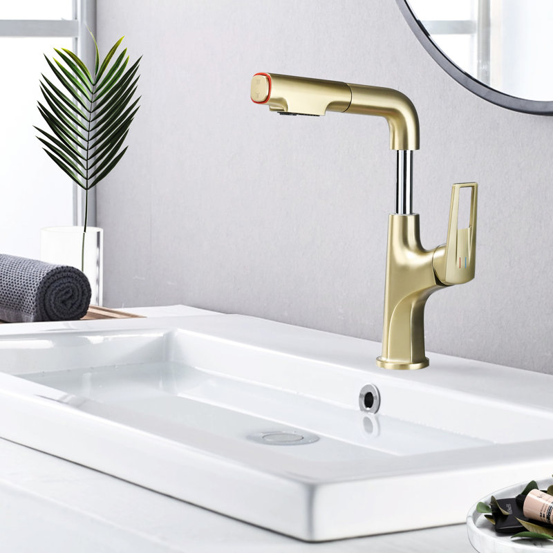 Matte Black Pull - Down Faucet For Bathroom And Kitchen With Lift Spout, 3.55 In Range, 62% Splash Reducing High Spray