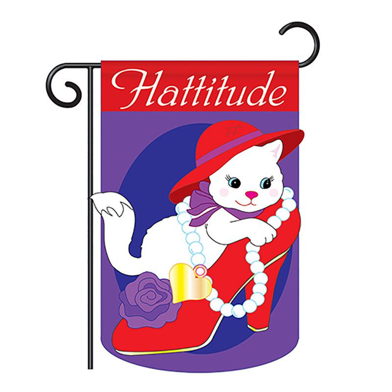Drapeau de maison de polyester vertical décoratif 2 côtés à deux groupes hattitude nature animales, H 40 po x l 28 po