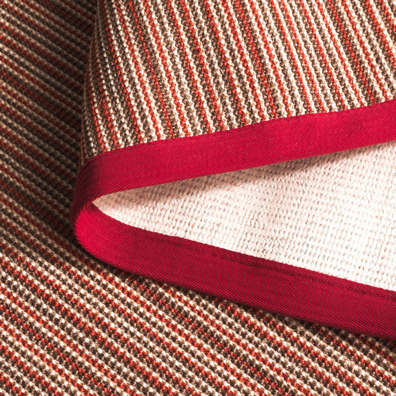 Tapis rayé en fibre de sisal Galatia, Rectangle de 5 pi x 8 pi