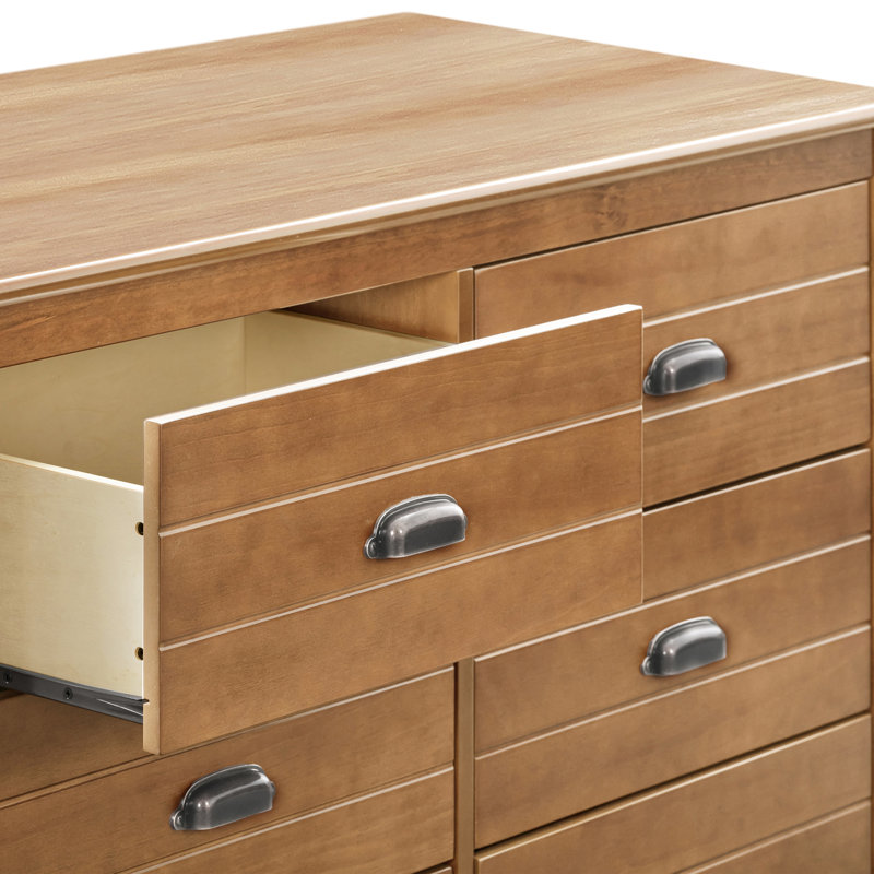 Commode double 6 tiroirs Nolan, Châtaigne