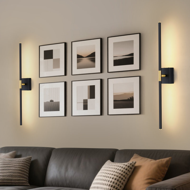 Ensemble de 2 appliques murales rechargeables à DEL avec télécommande - sans fil, à intensité variable et non câblées