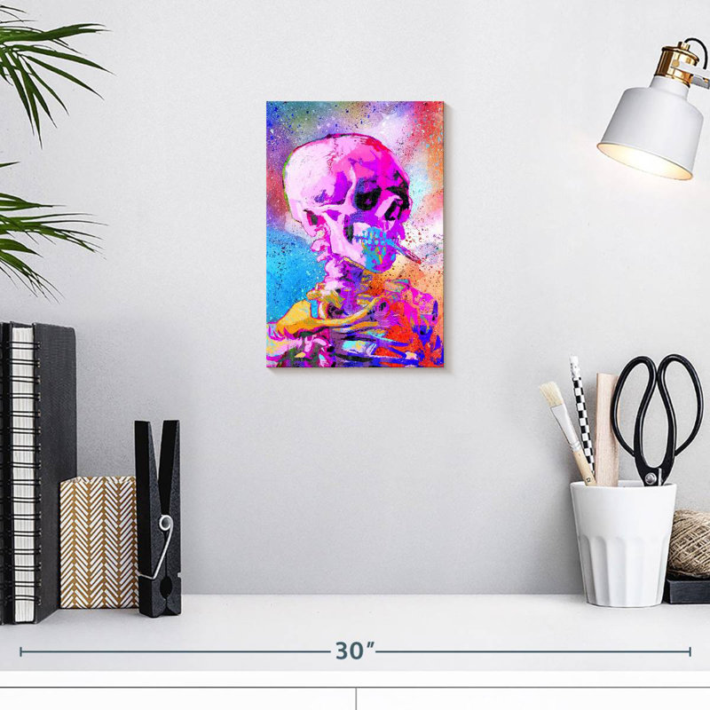 Kerner Skull Smoking I, 12" H x 8" W