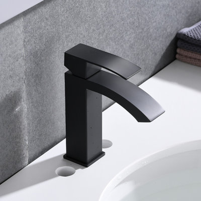 Single Hole Bathroon Sink Faucet with Pop-Up Drain in Brushed Nickel