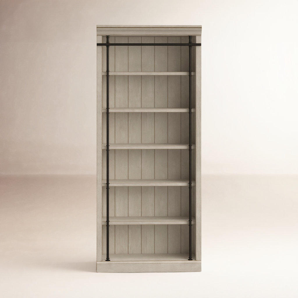 Lorna 40" Bookcase, Rustic White