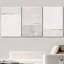 "Minimalist" Beige & Gray Tunes, dessin abstrait de lignes d'horizon abstraites, images murales modernes neutres simples, impression sur toile encadrée, 3 pièces x 3 pièces-94433812-94433813-119461082
