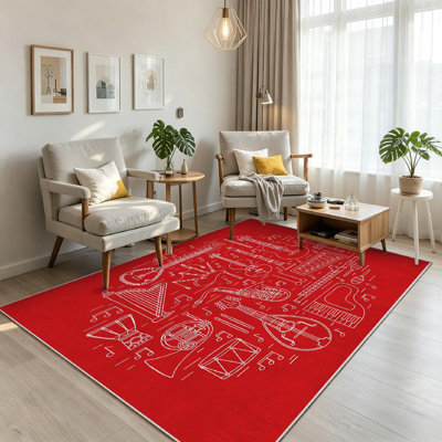Tapis noir noir lavable en machine