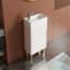 Petit meuble-lavabo simple 15,75 po avec plateau en céramique et armoire Geniotto
