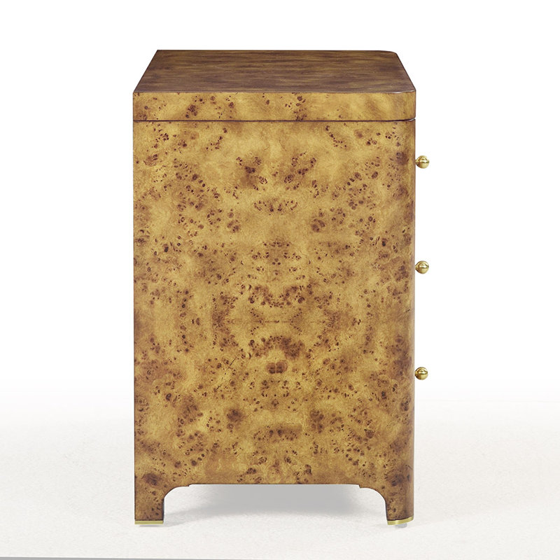 Roland 3 - Drawer Nightstand, Brown