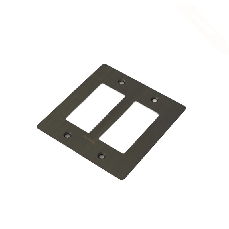 2G Buildings & Architecture 2 - Gang Combination Plate Standard Combination Wall Plate, Smoked Bronze