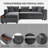 L-shaped Upholstered Sofa Couch With Wooden Storage Compartment And Throw Pillows-156909802