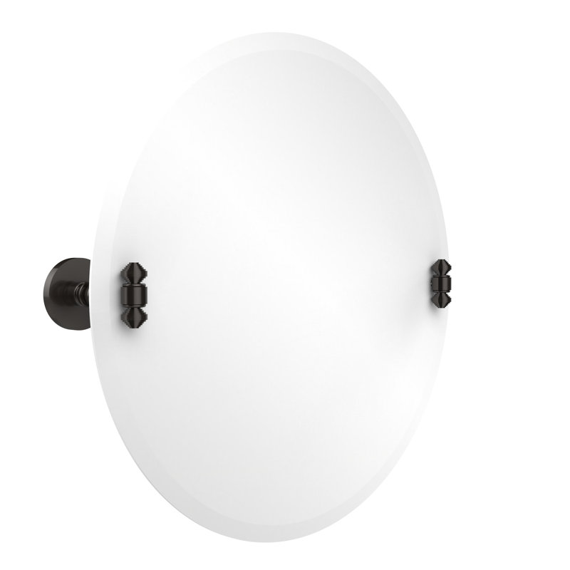 Miroir rond à inclinaison 22 po Gober, Bronze huilé