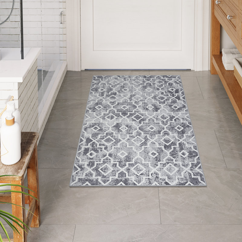 Paillasson rectangulaire antidérapant Tawann, Rectangle 1 pi 8 po x 2 pi 8 po