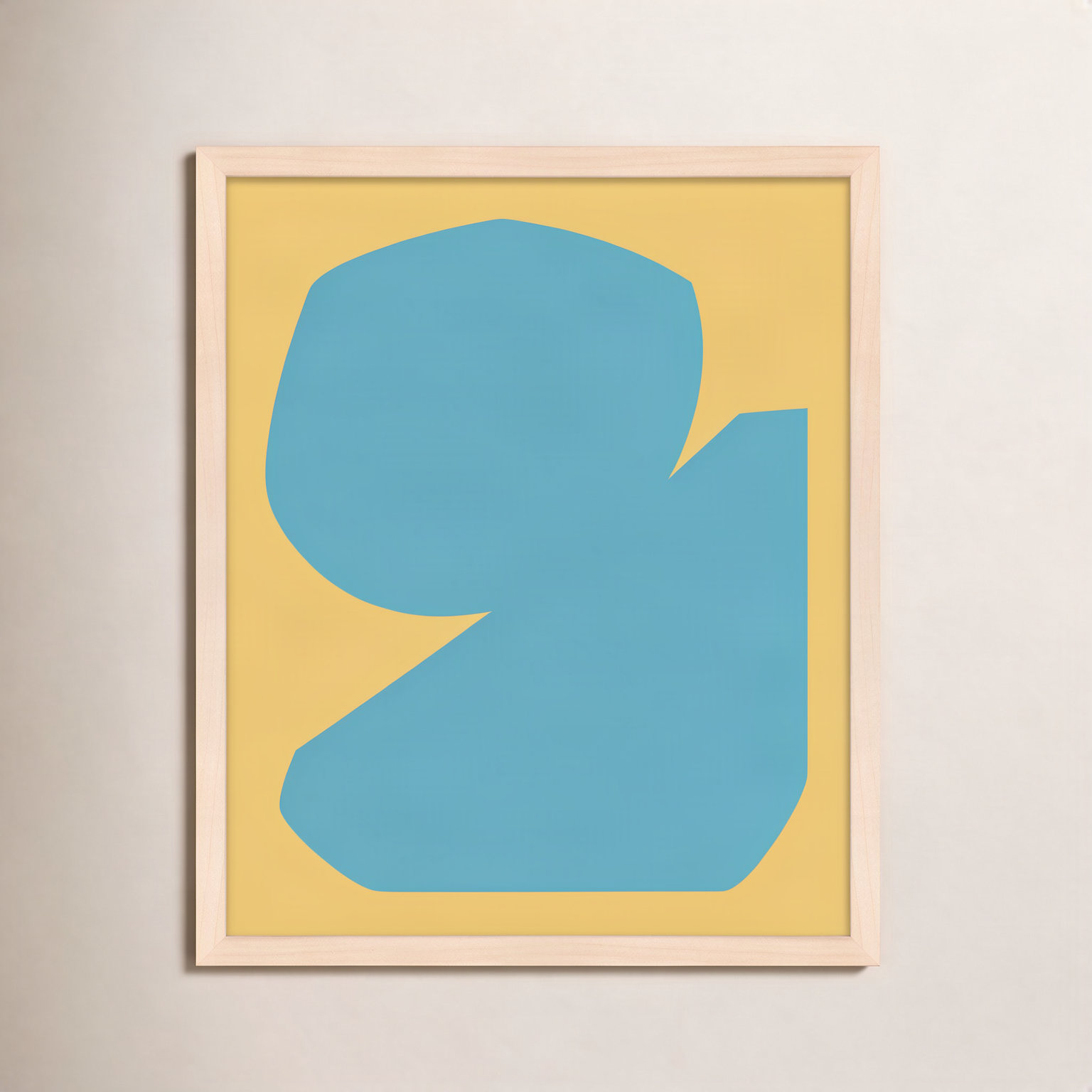 Blue Study 2 by Michael Kempen, 38"H x 30"W x 1.25"D, Maple Framed