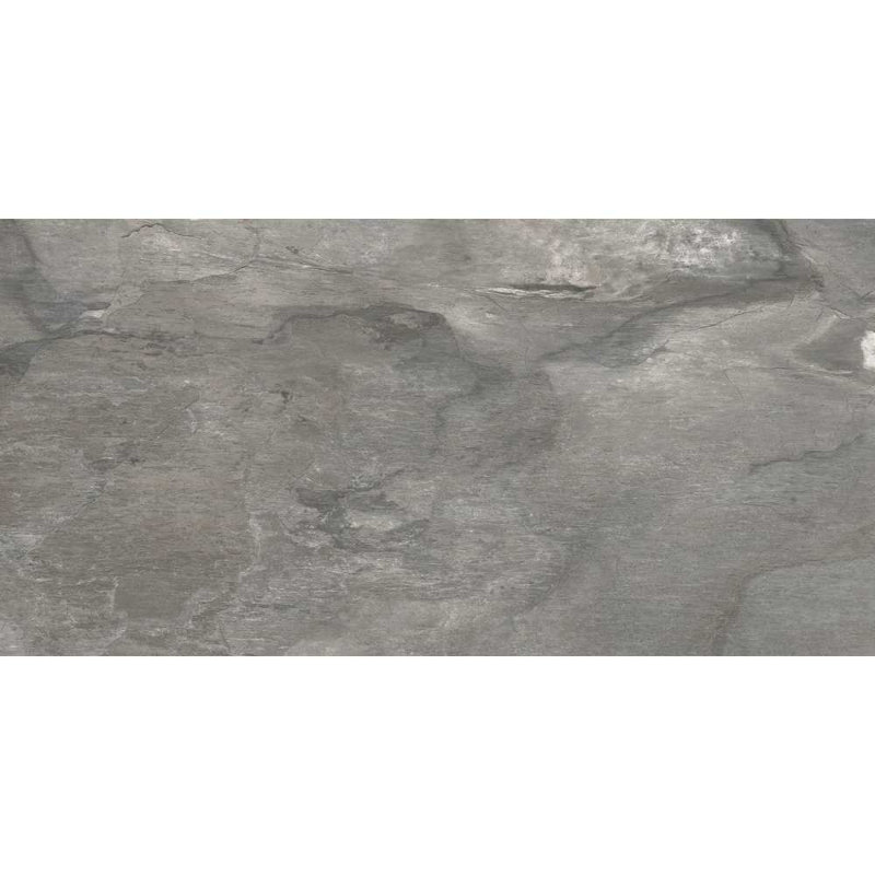 Wells Stone 12" x 24" Porcelain Stone Look Wall & Floor Tile, Gray