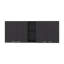 Armoire de rangement murale Latitude Run® Jewlia 150 cm (L) à 4 portes avec étagères ouvertes – Wengé-872733733