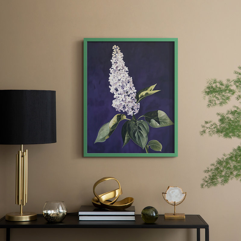 Série FLORAL CCXL III - Impression encadrée de qualité supérieure - Prêt à être accroché - Aucun clou requis, Vert