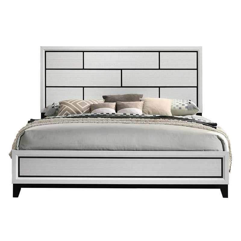 Burrigan Stout Contemporary Wood Panel Bed, King